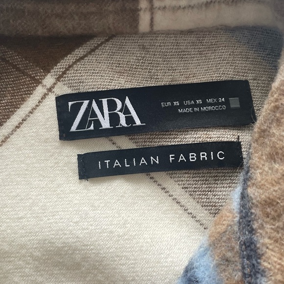 ZARA LONG PLAID OVERSHIRT - Picture 2 of 4
